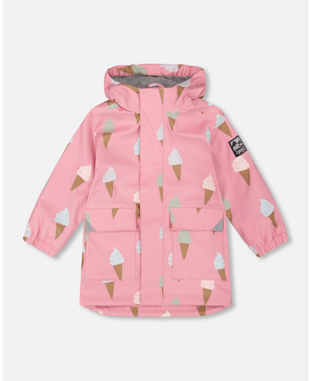 Toddler Girls Pink Raincoat With Cones That Change Color Upon Contact With Water - Toddler|Child Deux par Deux