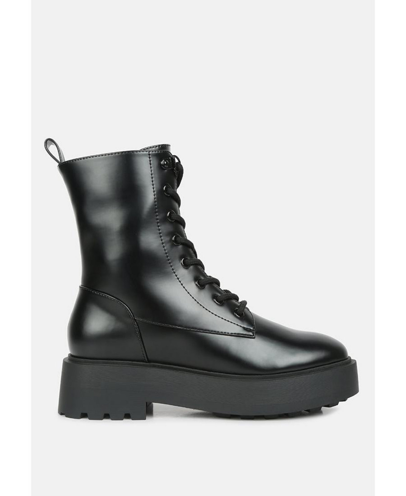 mosh faux leather ankle biker boots London Rag