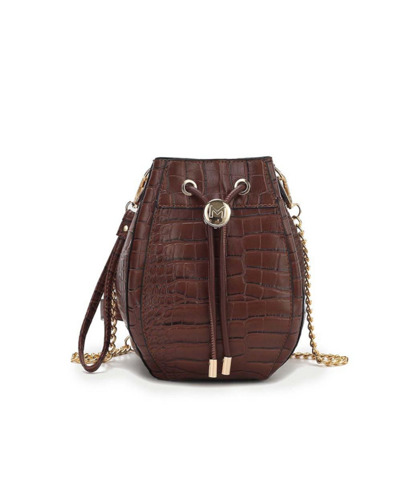 Cassidy Croco-Embossed Hobo Bucket Bag by Mia K MKF Collection