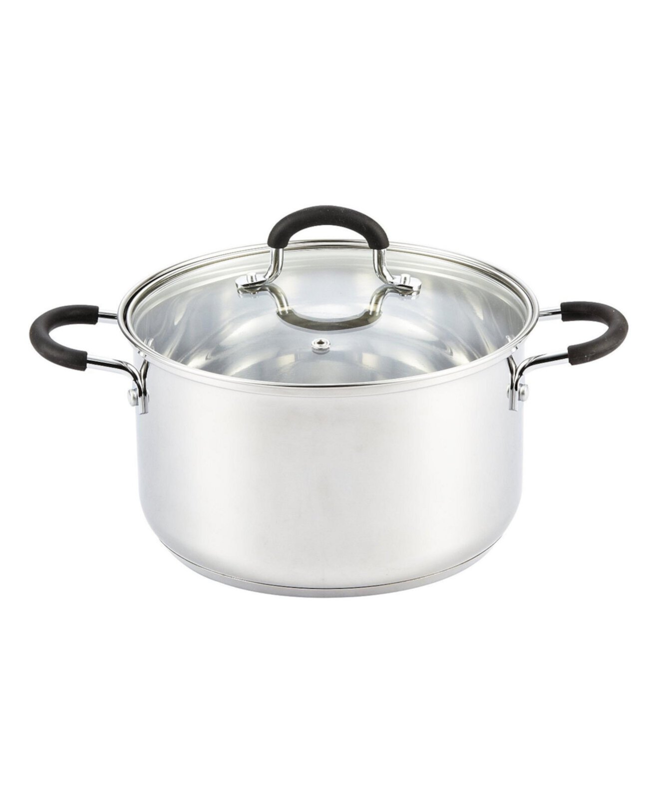 Stockpot Sauce Pot Casserole Pan Saucier Induction Pot With Lid Professional Stainless Steel 3 Quart , Dishwasher Safe With Stay-Cool Handles , Silver Cook N Home