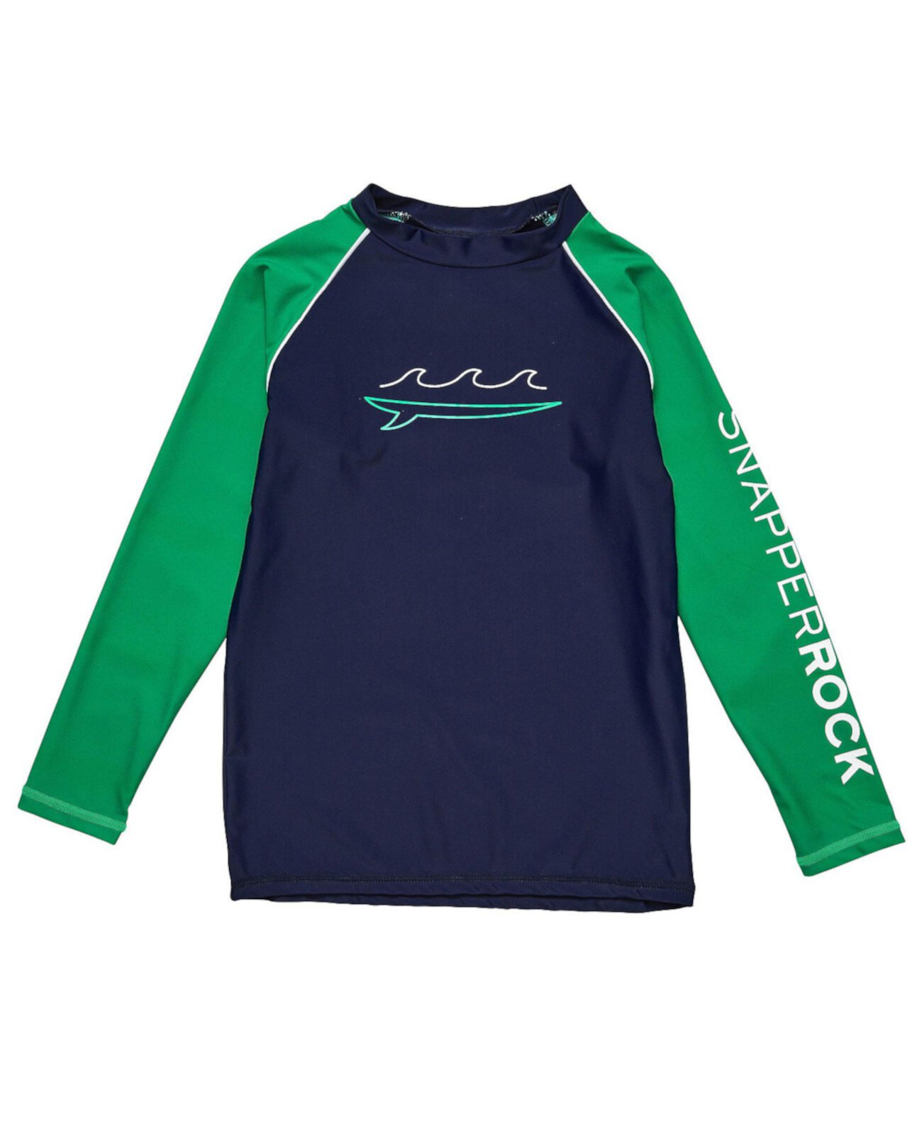 Navy Wave LS Rash Top Snapper Rock