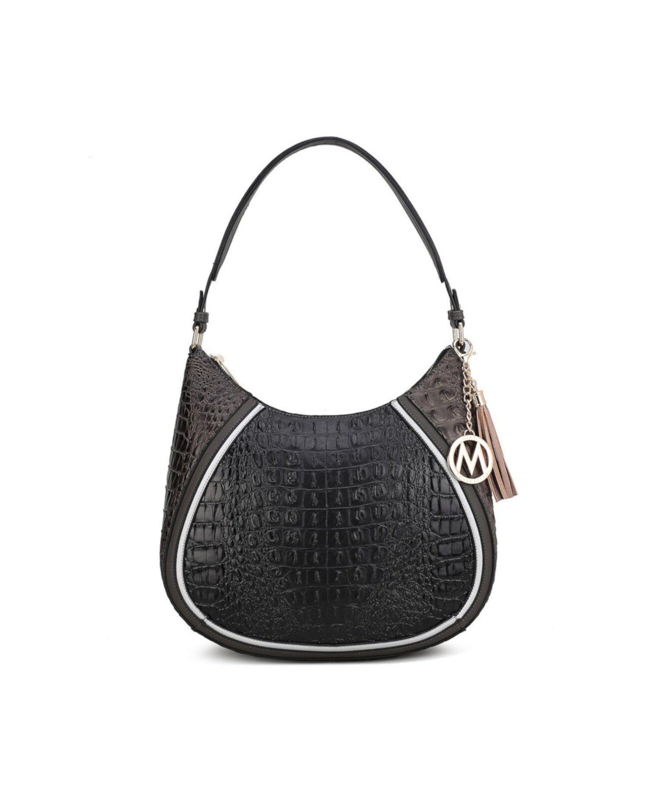 Naira Crocodile Hobo Shoulder Handbag by Mia K. MKF Collection