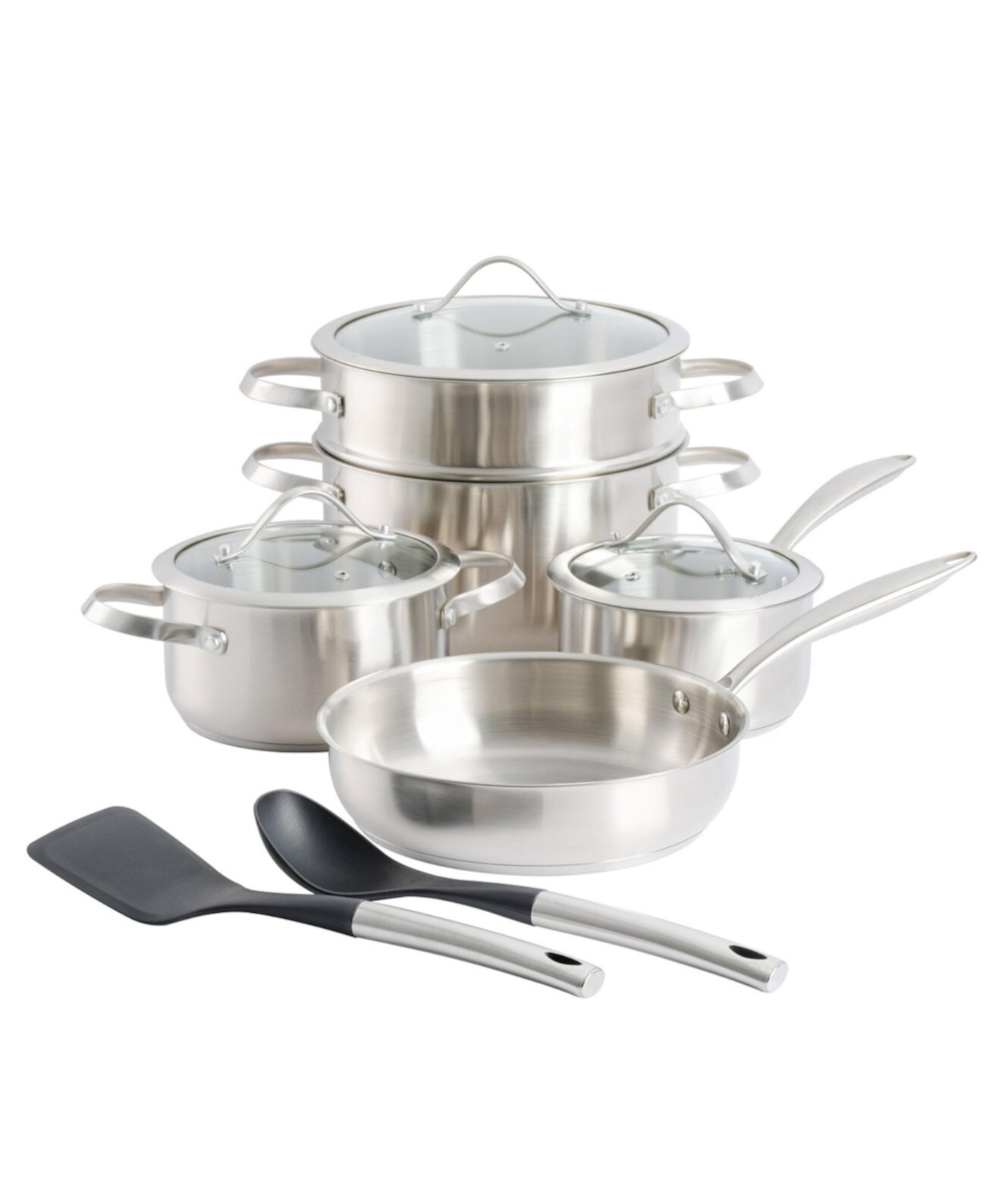 Aiden 10-Piece Stainless Steel Cookware Set Kenmore