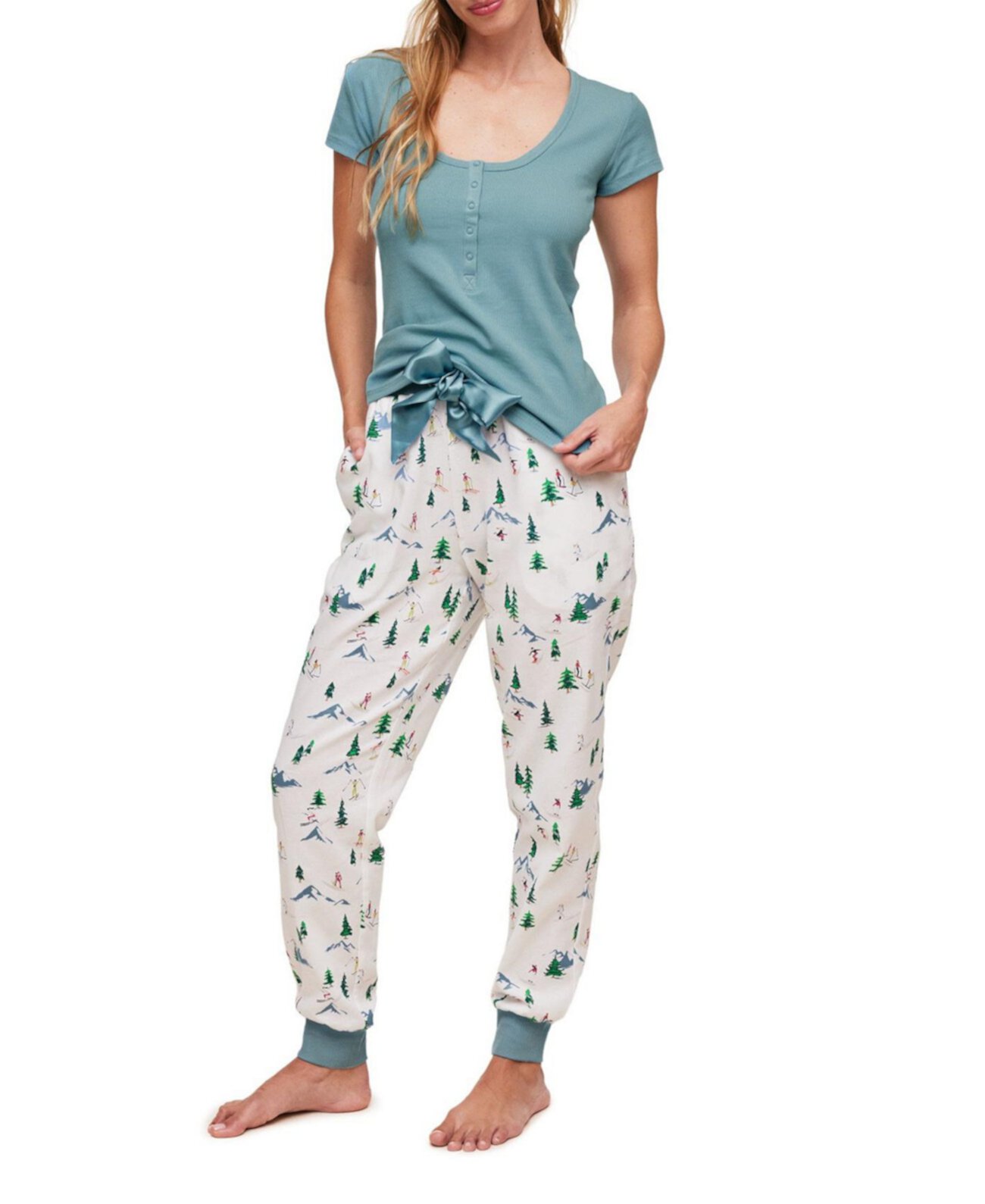 Women's Caileigh T-Shirt & Joggers Pajama Set Adore Me