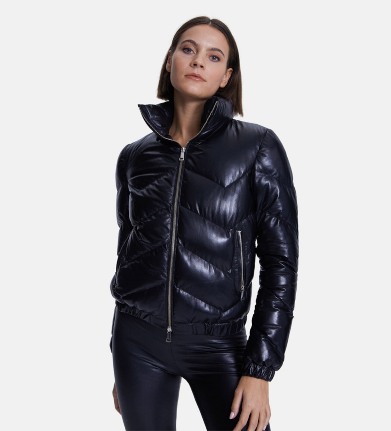 Women's Fashion Jacket, Nappa Black Furniq UK