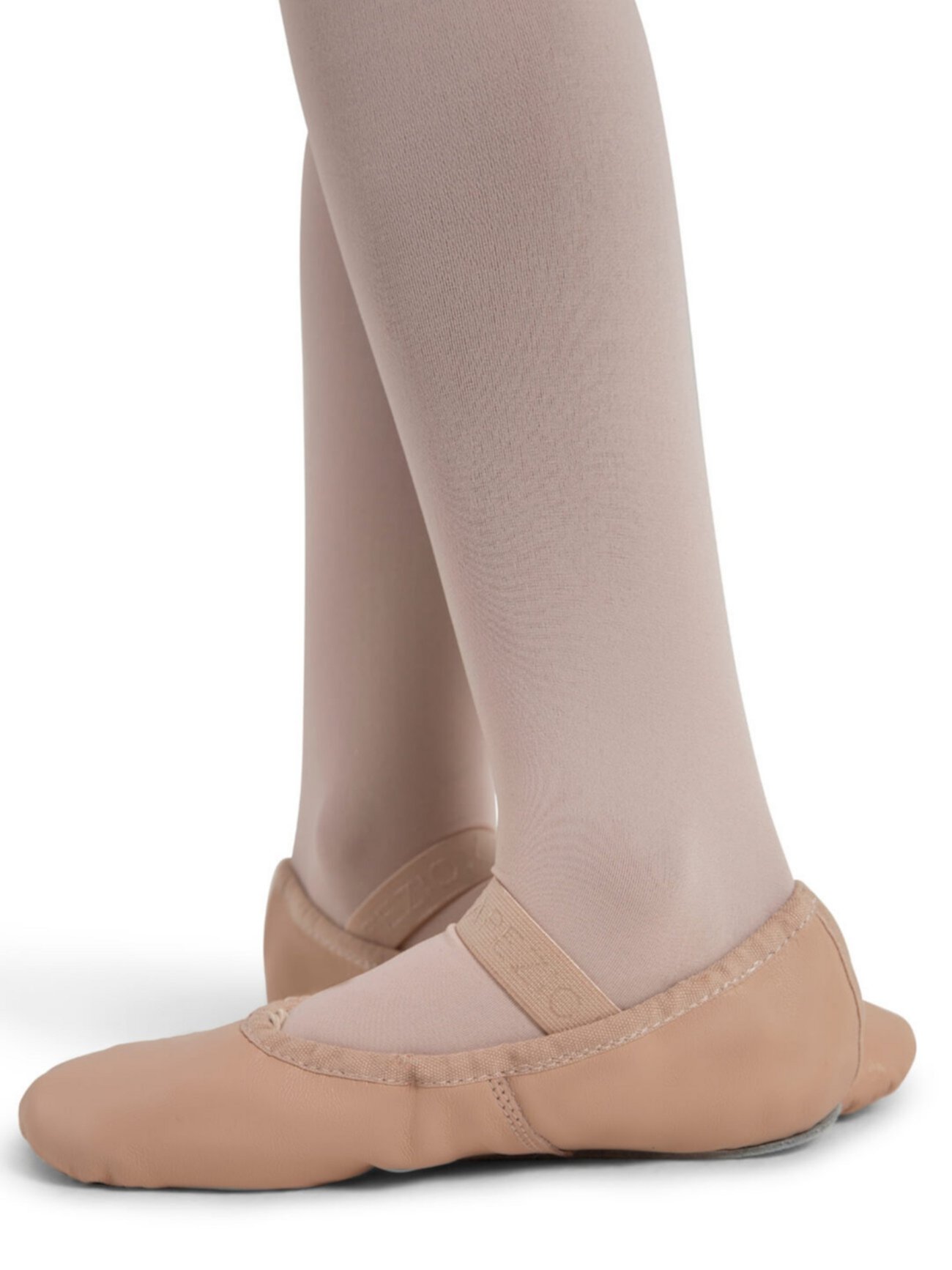 Детские балетки Capezio Daisy из мягкой кожи с полной подошвой и эластичными вставками Capezio