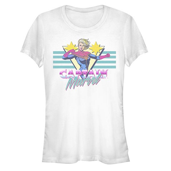 Juniors' Captain Marvel 90s Style Graphic Tee Marvel