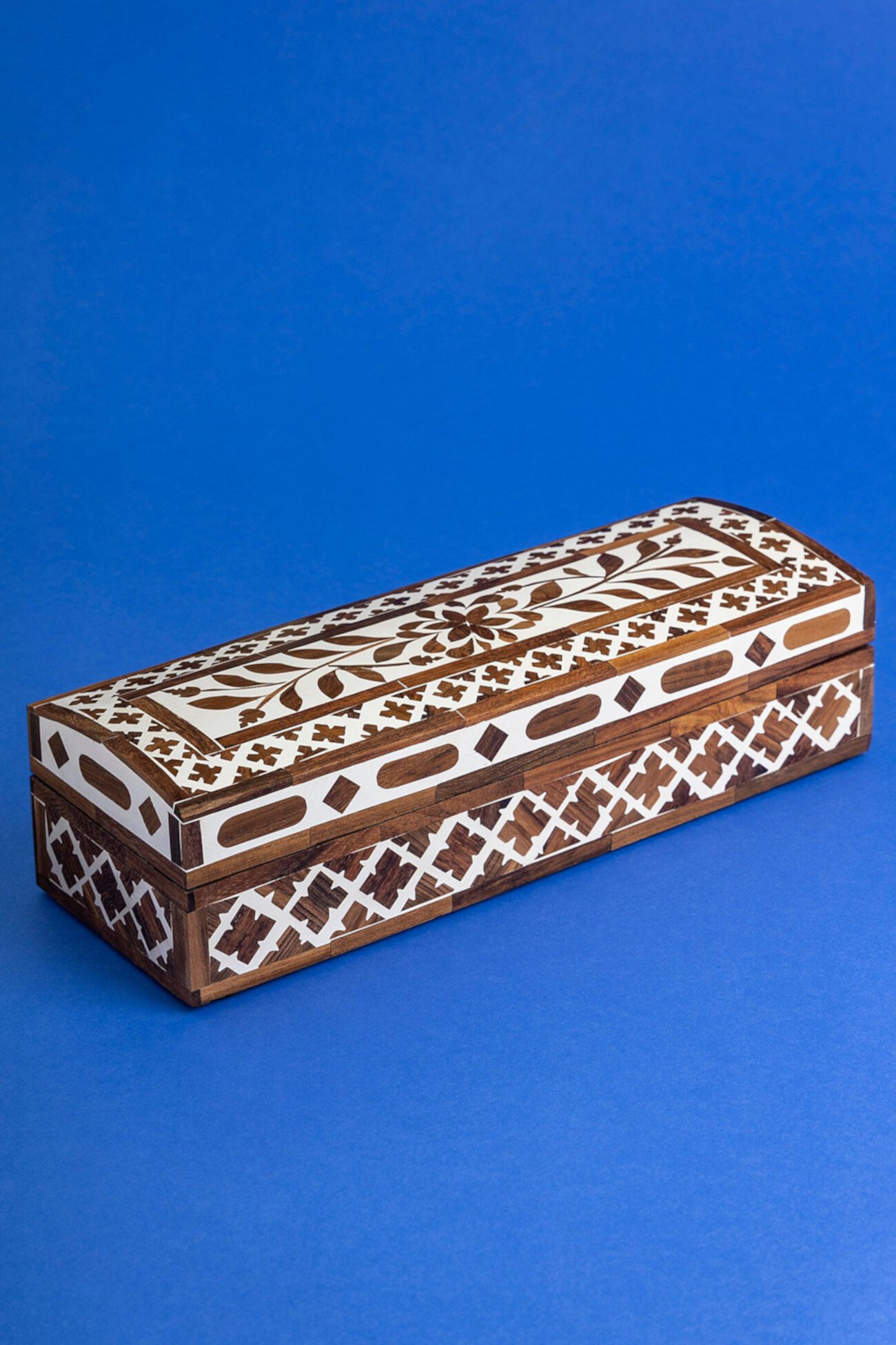 Jodhpur Wood Inlay Decorative Jewelry Box, Small Gauri Kohli