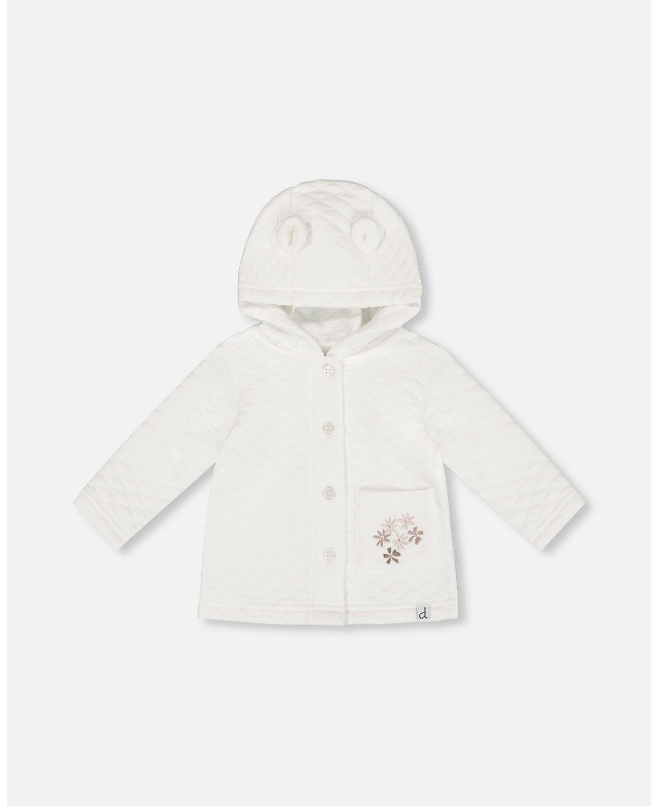 Baby Girls Quilted Jacket With Hood Snow White Deux par Deux