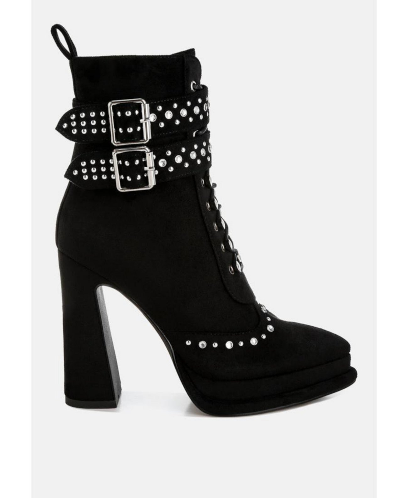 Punk Nomad Harness Detail Lace Up Boots London Rag