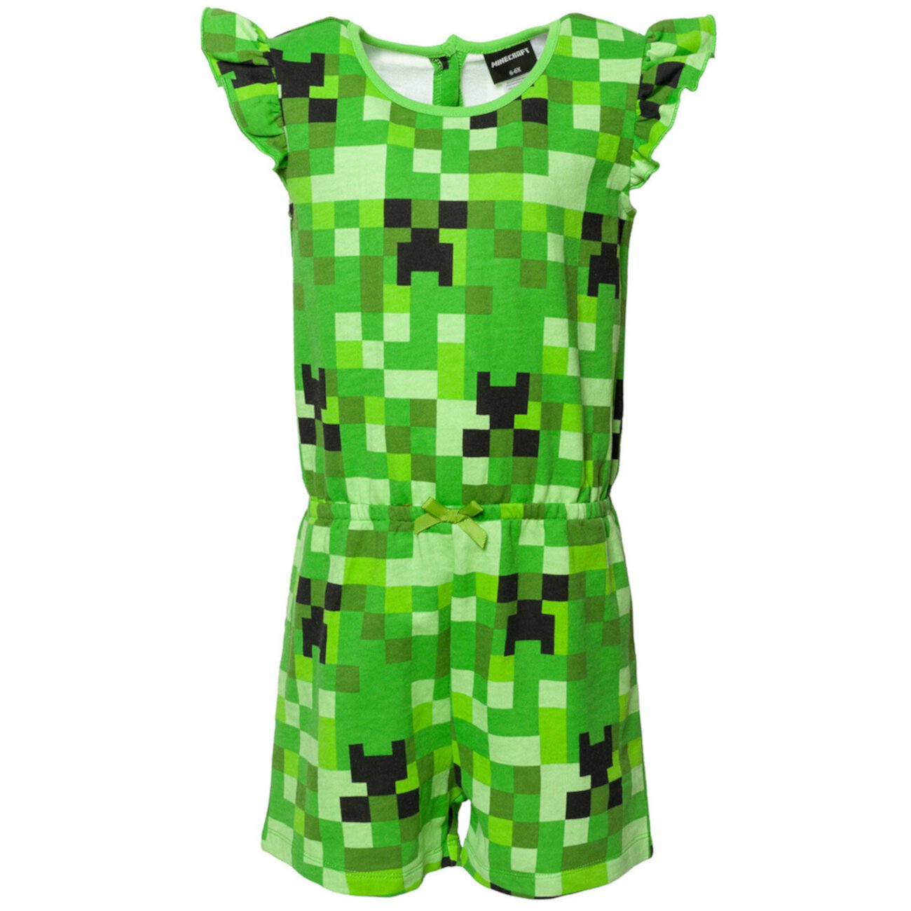 Creeper French Terry Sleeveless Romper Minecraft