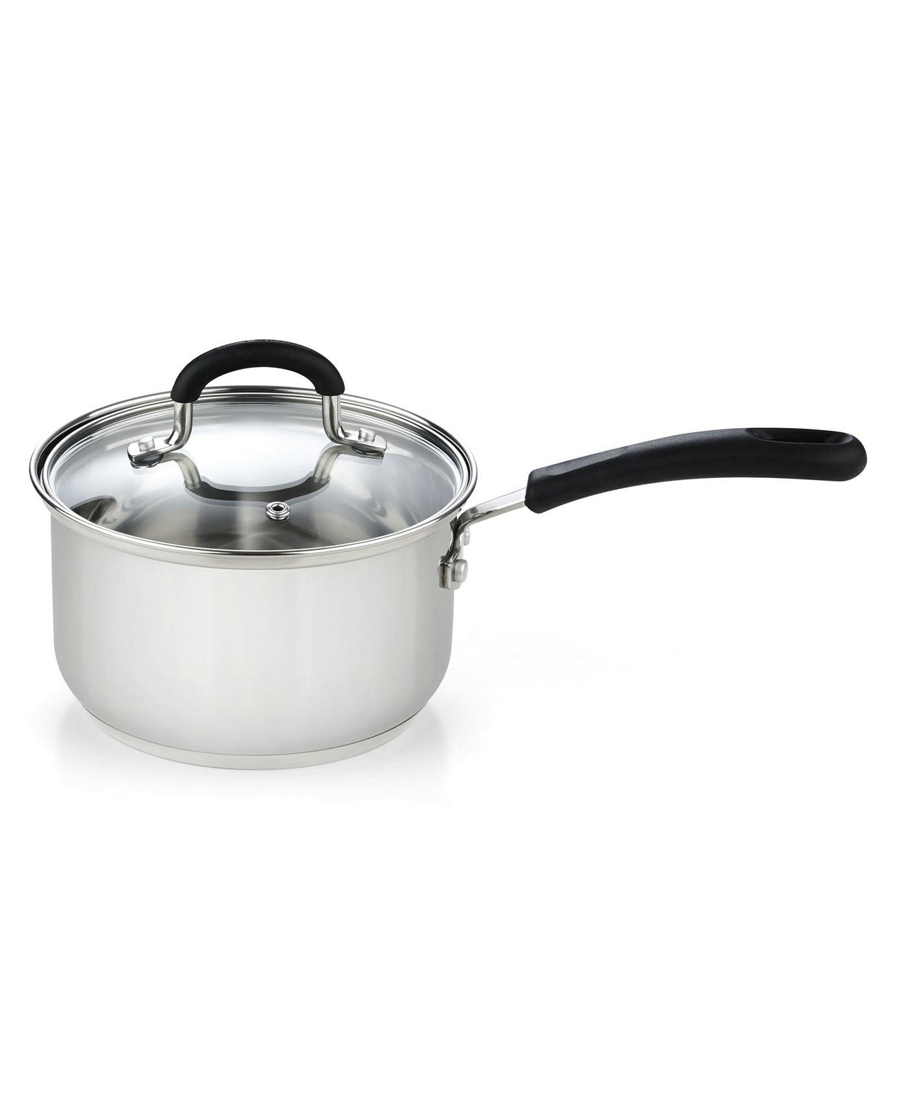 1 Quart Stainless Steel Sauce Pot with Lid ,Stay Cool Handle Cook N Home