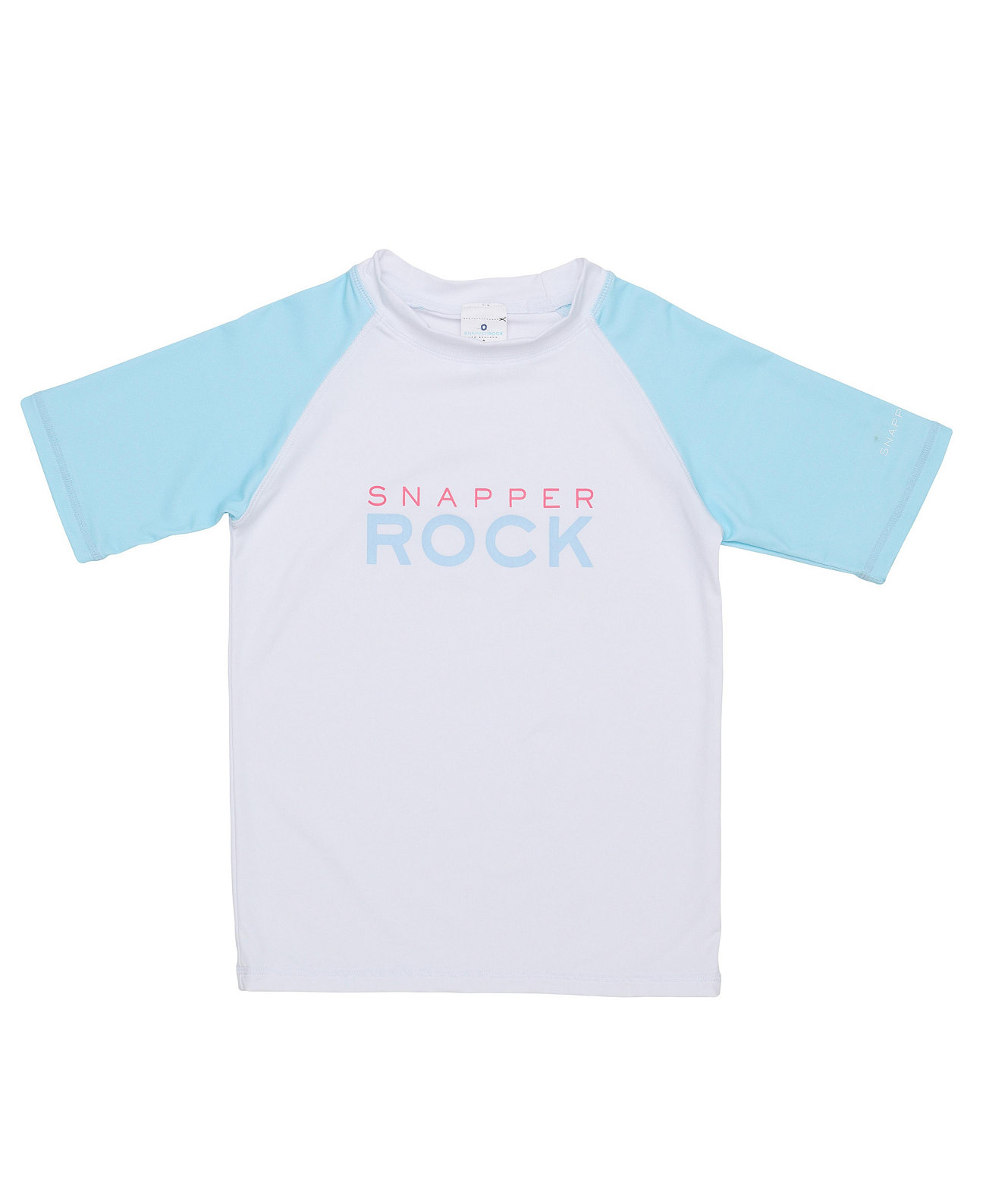 Lt Blue Sleeve Sustainable SS Rash Guard Top Snapper Rock