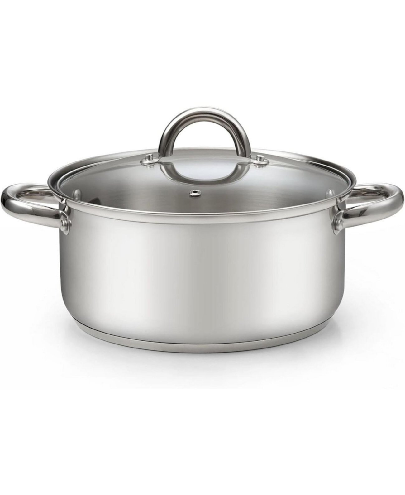 5.5-Quart Stainless Steel Stockpot with Glass Lid Cook N Home