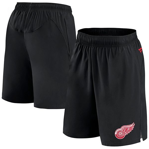 Men's Fanatics Branded  Black Detroit Red Wings Authentic Pro Tech Shorts Fanatics