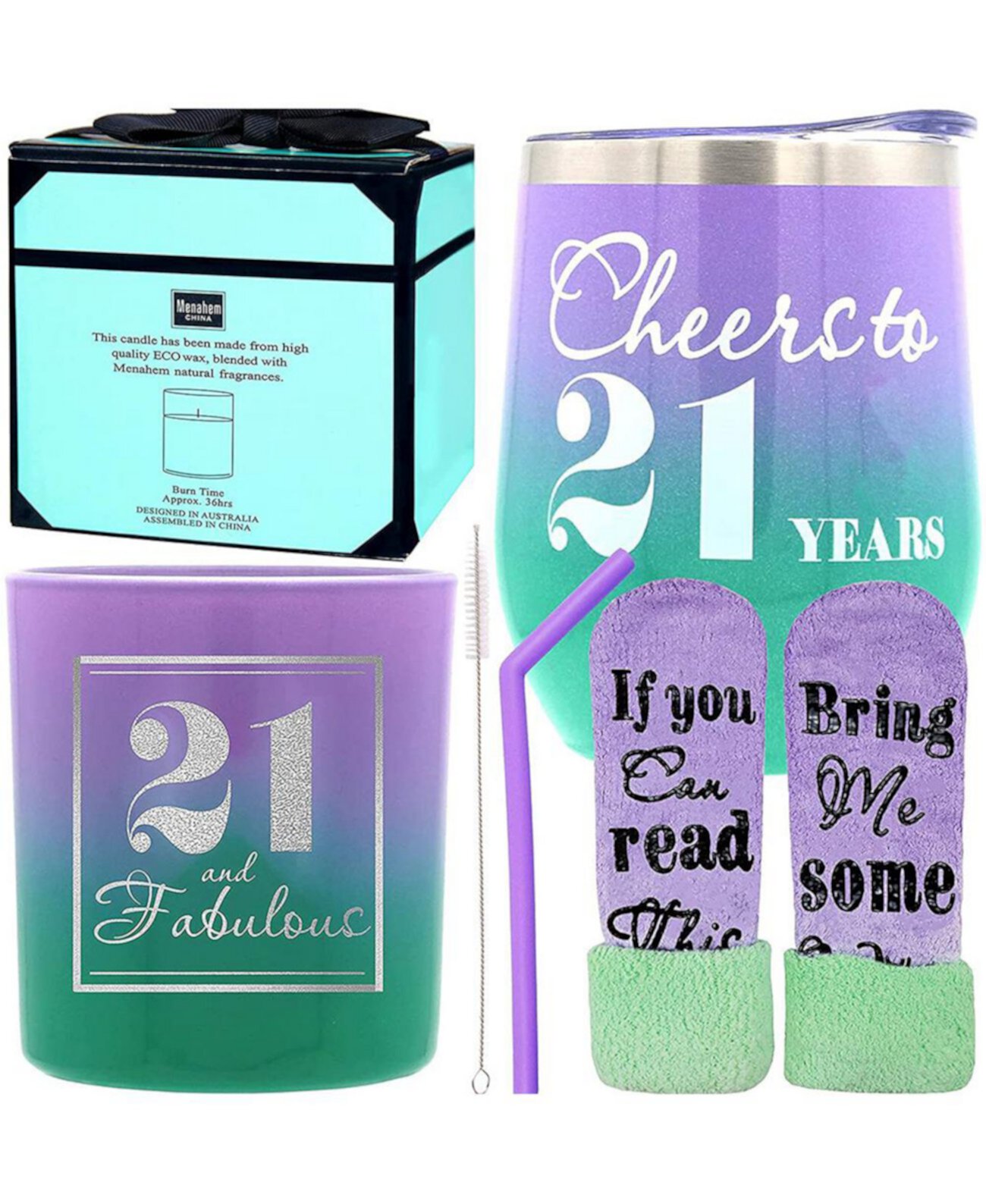 21st Birthday Gifts for Women, Fabulous Presents for 21-Year-Old Ladies, Celebrate Her Special Day with Cheers to 21 Years Collection Meant2tobe