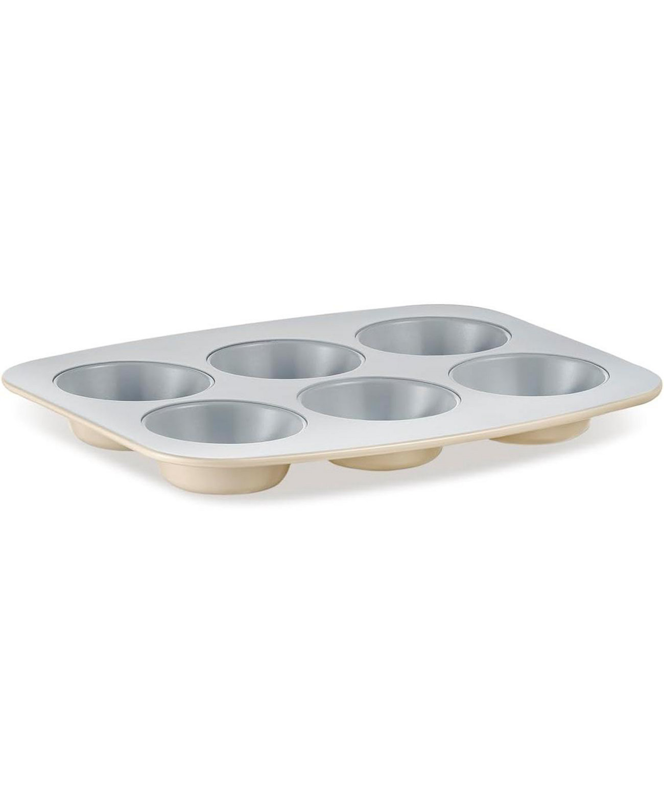 Bake with Elegance: 6-Cup Cake/Muffin Pan Set - Blue, Teal, Marble, Golden, Cream - Aluminized Steel with Ceramic Non-Stick Coating, PFOA & PFAS Free - Non-Toxic, Heavy-Duty Bakeware Bakken- Swiss