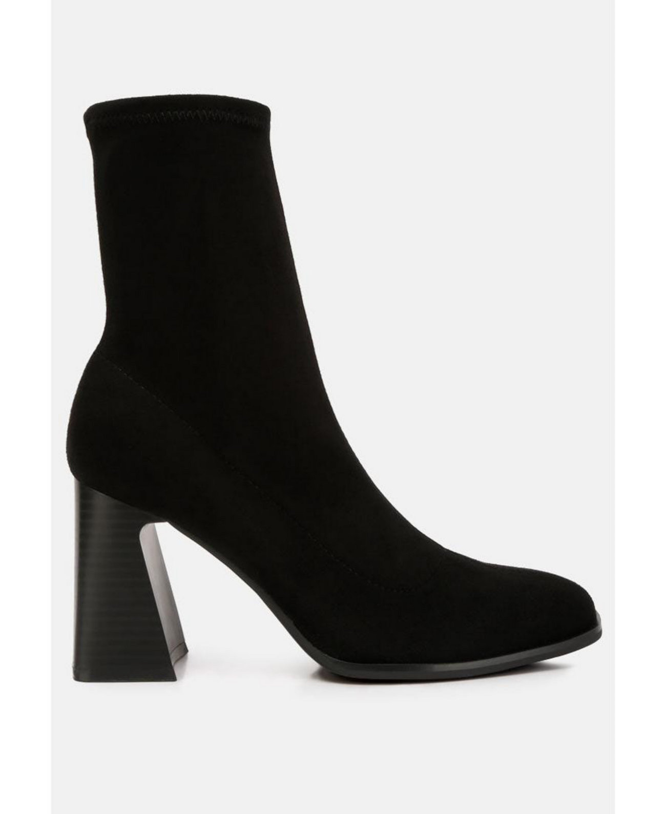 Candid High Ankle Flared Block Heel Boots London Rag