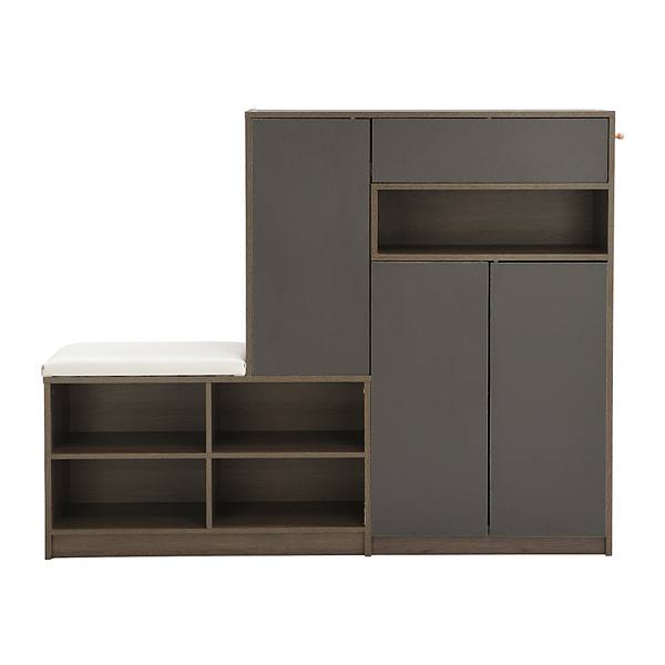 Merax 2-in-1 Shoe Storage Bench & Shoe Cabinets , Multi-functional Shoe Rack With Padded Seat Merax