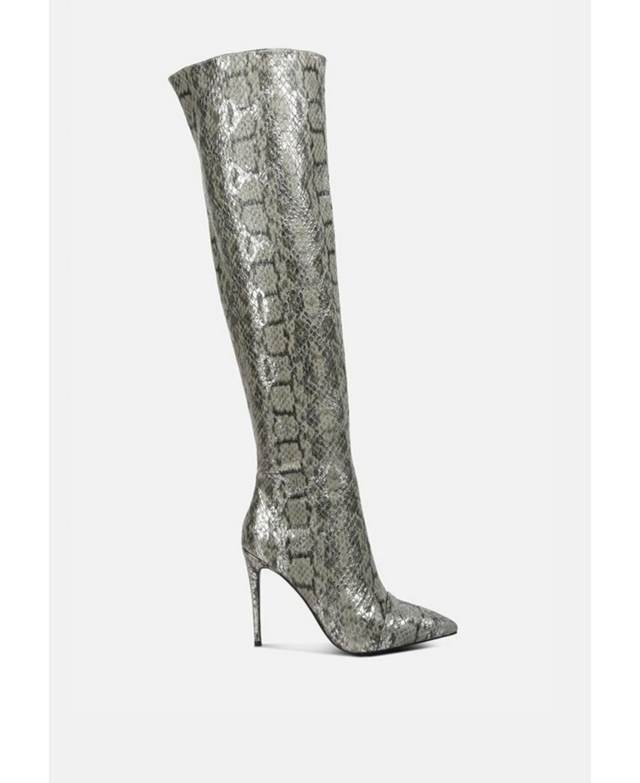 Women's Catalina Snake Print Stiletto Knee Boots London Rag