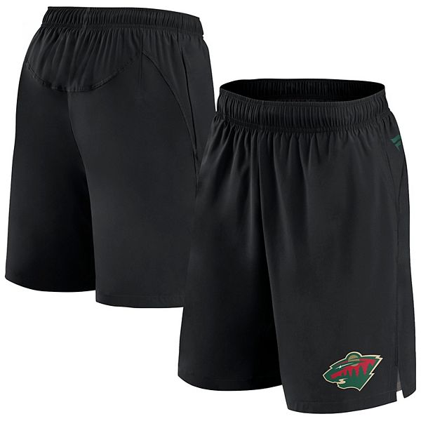 Men's Fanatics Branded  Black Minnesota Wild Authentic Pro Tech Shorts Fanatics