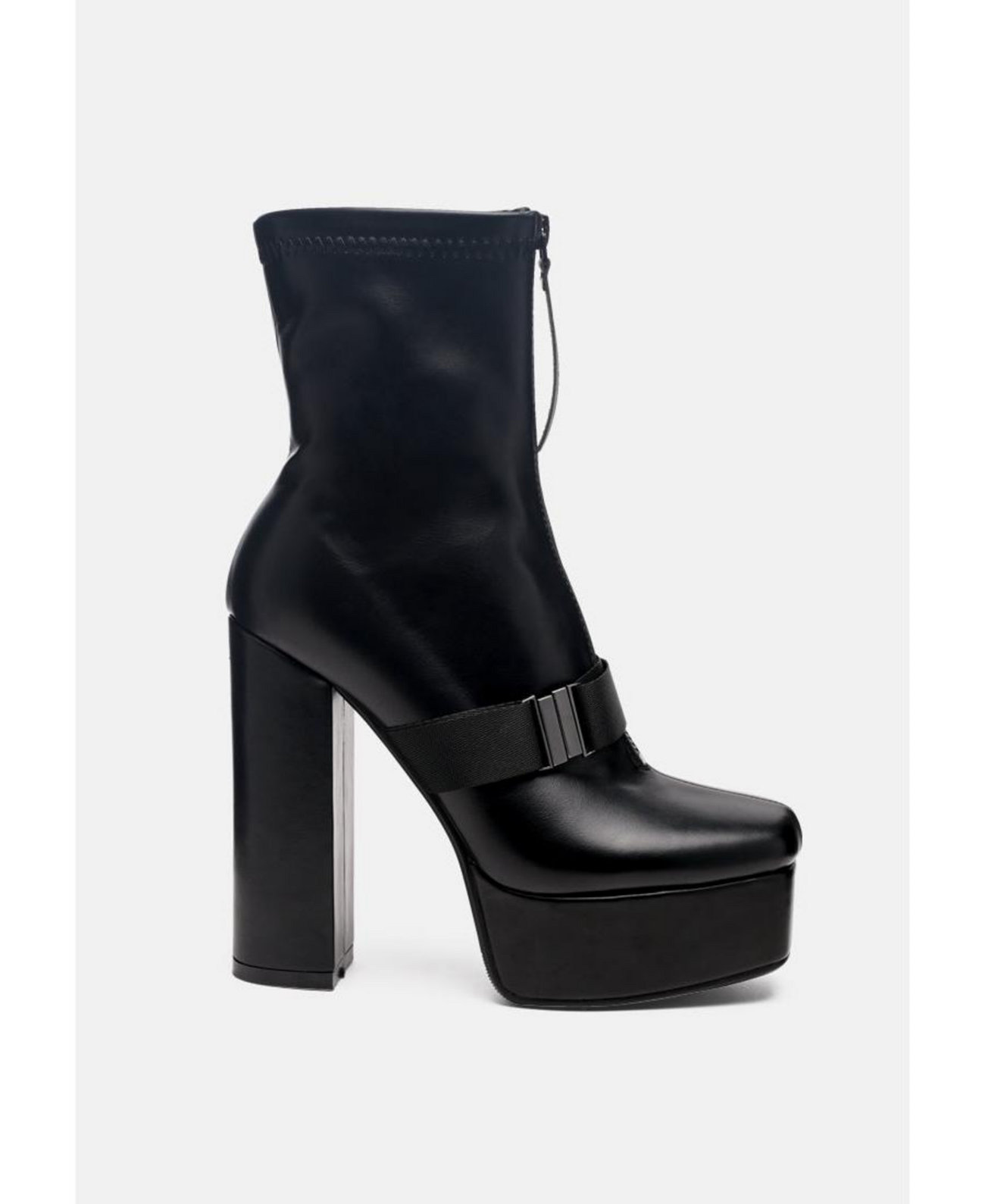 Boomer Chunky High Block Heel Boots London Rag