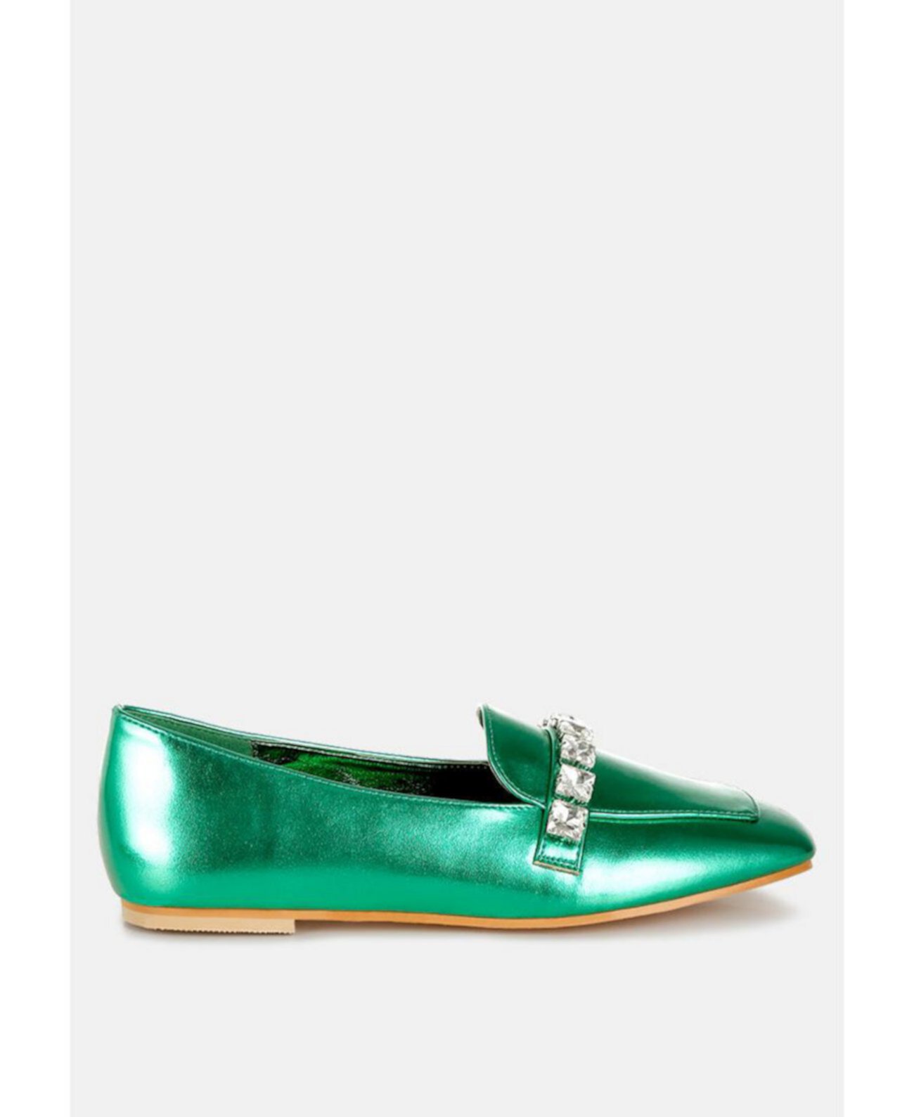 Celosia Metallic Diamante Strap Loafers Rag & Co