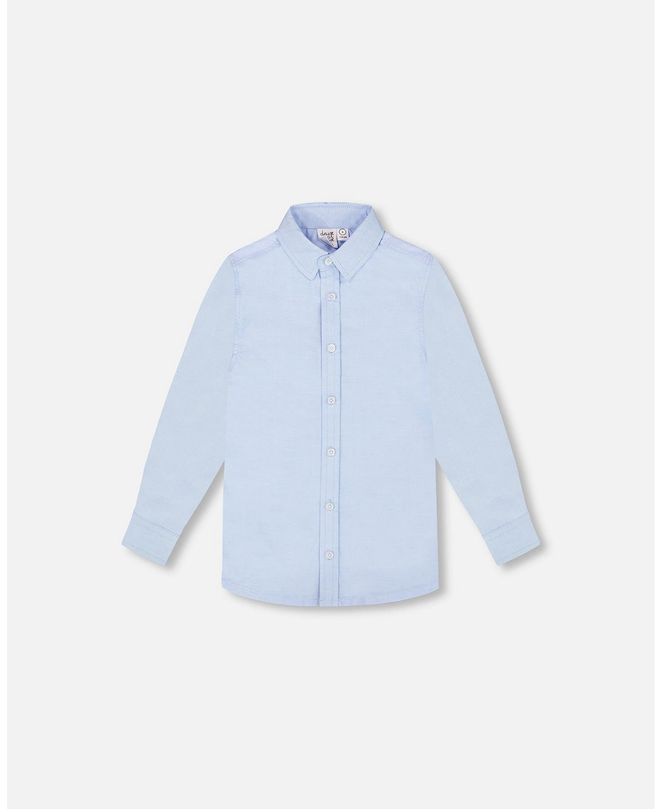 Big Boys Long Sleeve Button Down Shirt Pale Blue Deux par Deux