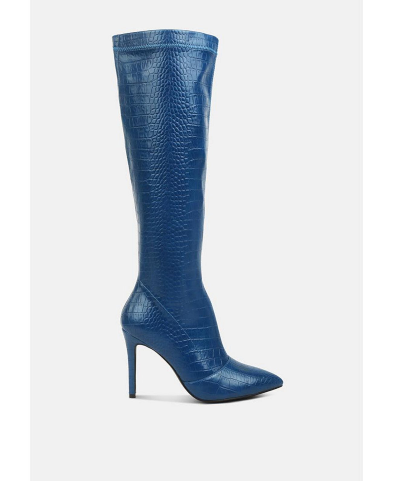 Wheedle Croc High Heeled Calf Boots London Rag