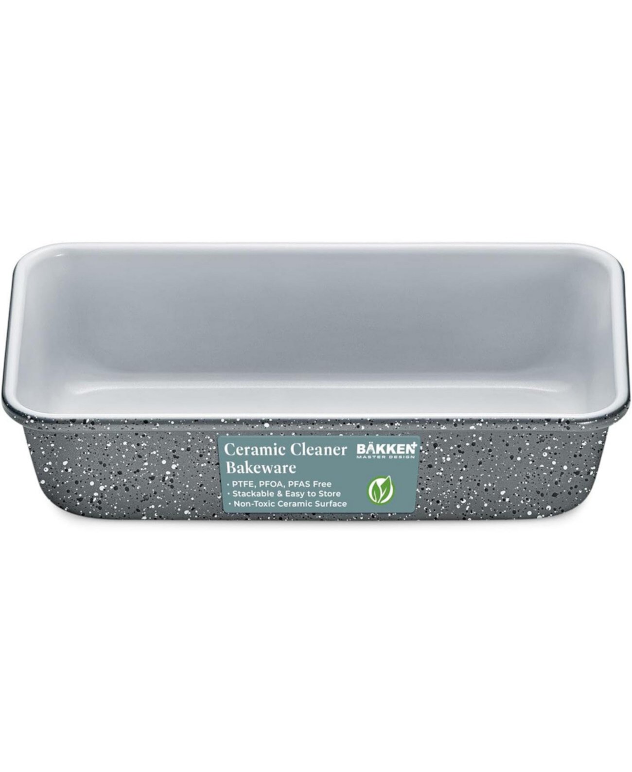 BAKKENMASTER Premium Loaf Pan 1 lb &#x2013; Aluminum, Ceramic Non-stick Coating, PTFE & PFOA Free, Even Heat, Non-toxic, 4.7" x 9", Perfect for Pound Cakes, Breads, & More - Marble Bakken- Swiss