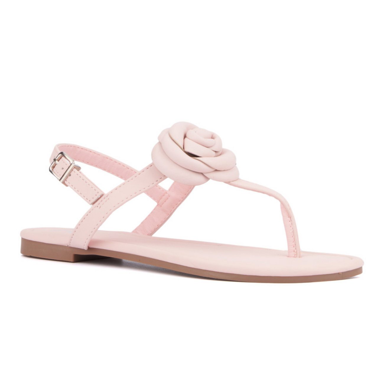 Rosette Women's Single Flower Thong T-Strap Sandal New York & Company