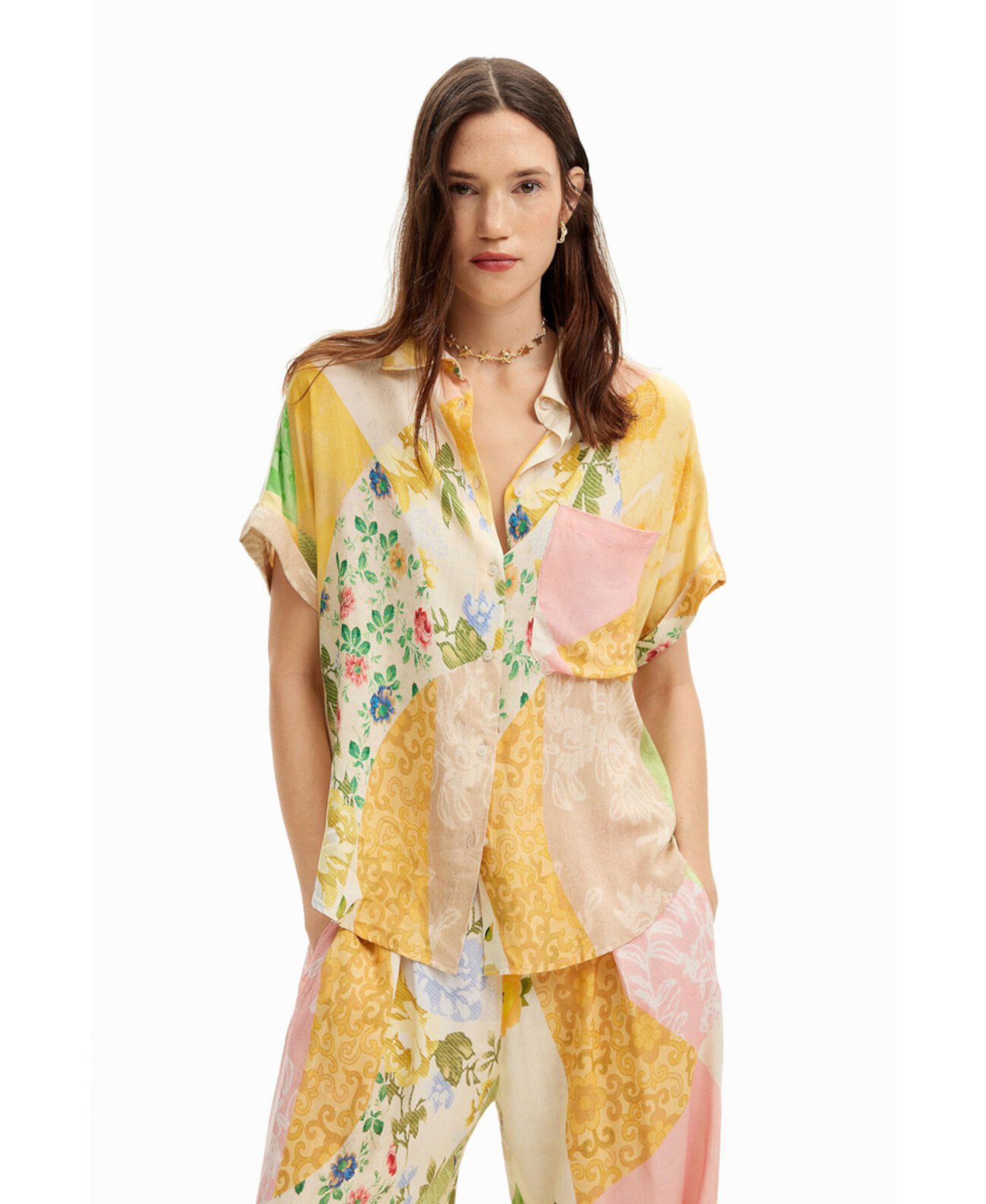 Women's Floral patchwork shirt Desigual