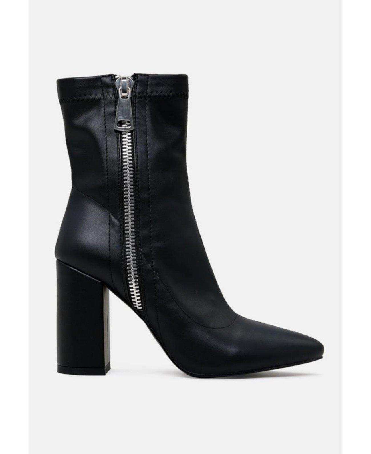 Valeria pointed toe high ankle boots with side zipper London Rag