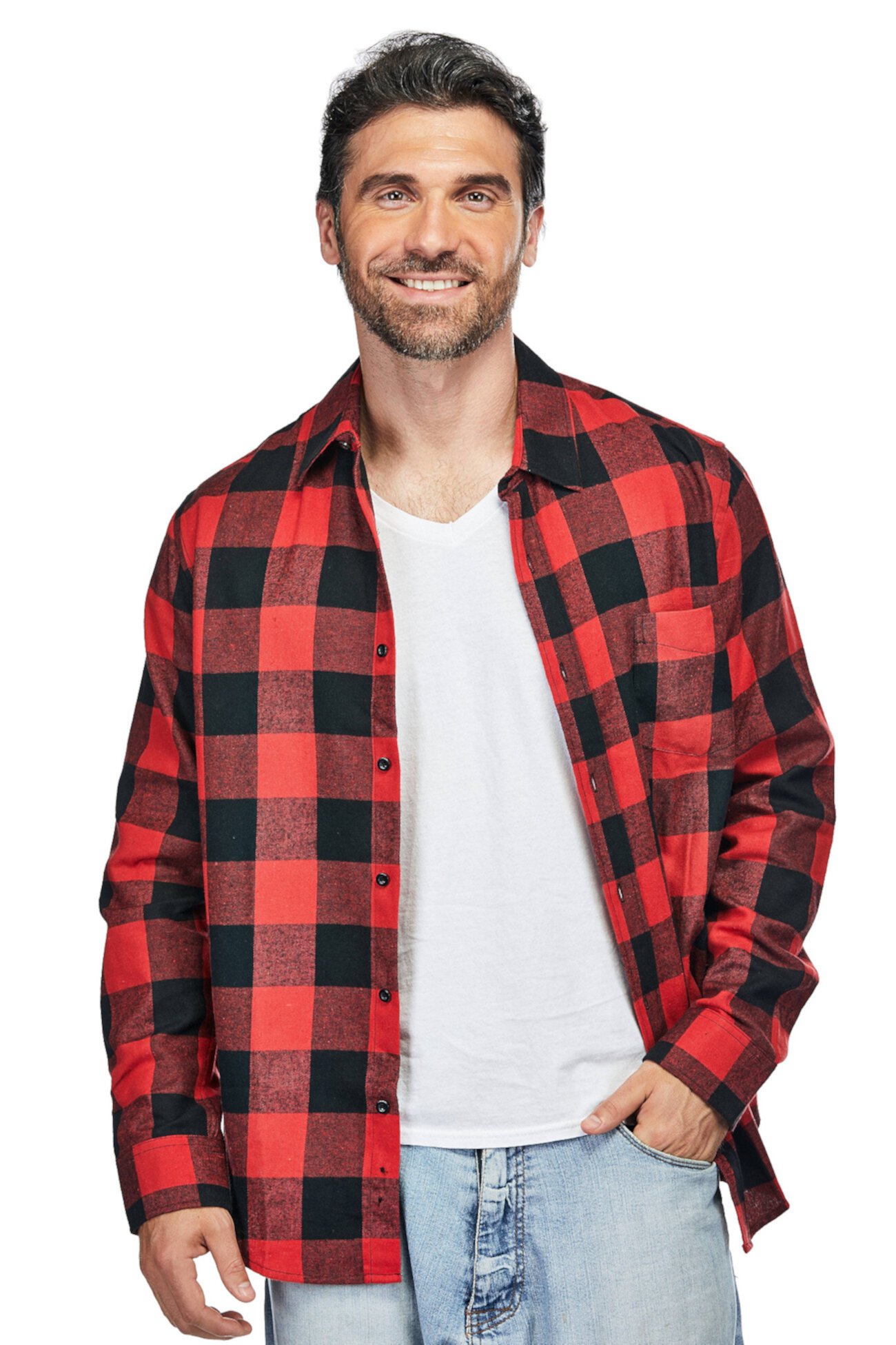 Men's Button Down Classic Fit Flannel Shirt Braveman