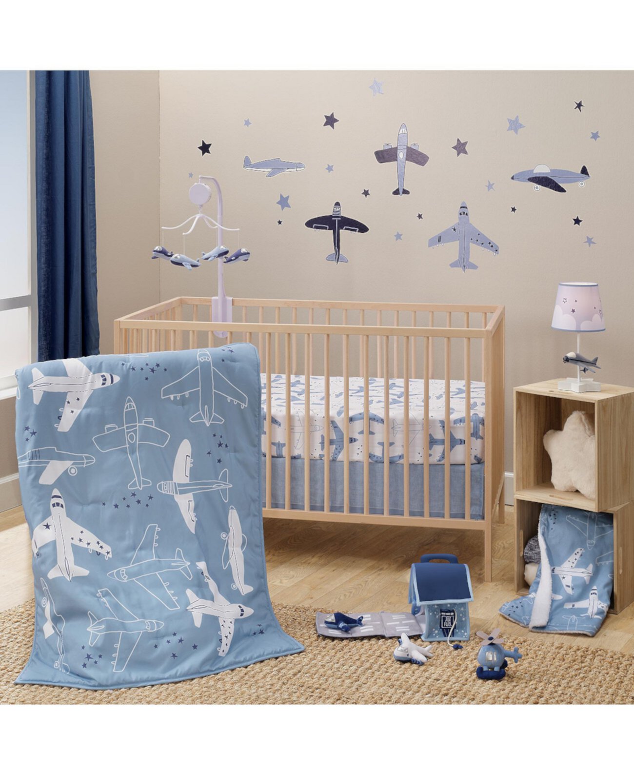 Little Aviator 3-Piece Airplane Nursery Baby Crib Bedding Set Bedtime Originals