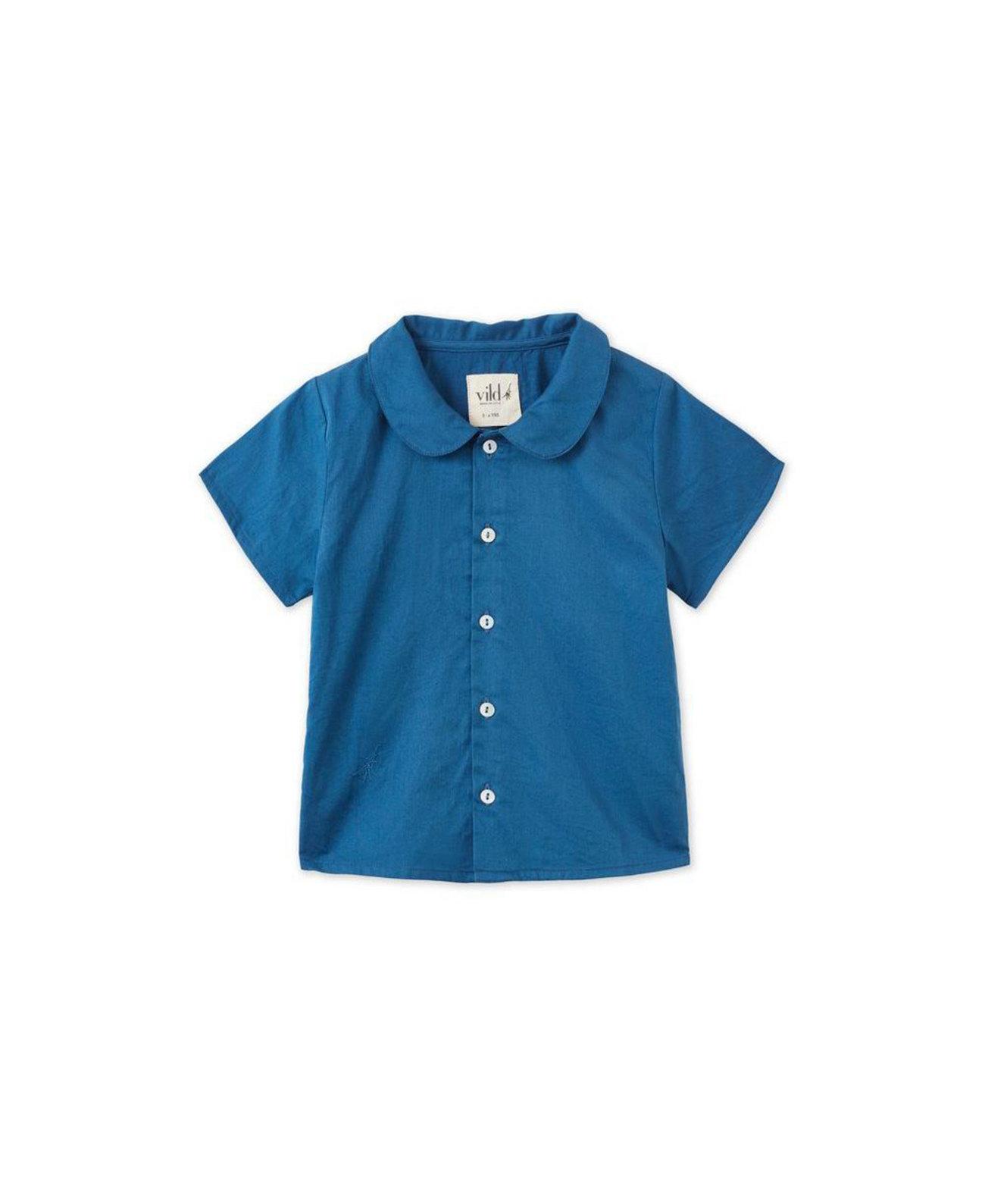 Baby SS Organic Cotton Woven Peter Pan Collared Shirt Vild House of Little