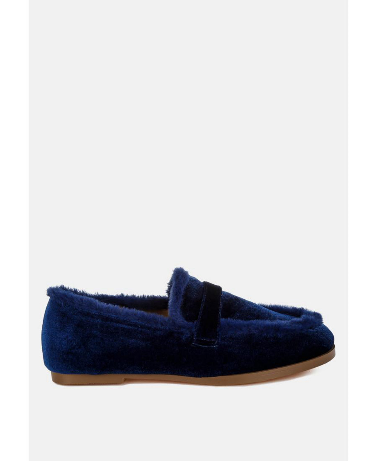 Bastian Fur Detail Velvet Loafers Rag & Co