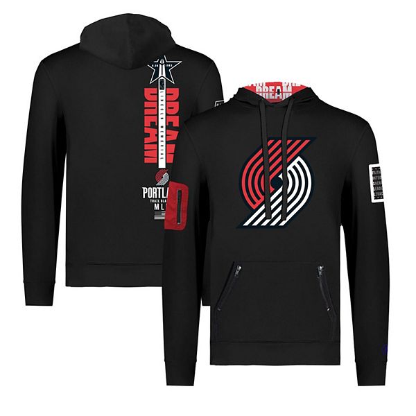 Унисекс худи FISLL x Black History Collection для фанатов Portland Trail Blazers с карманами-кенгуру и на молнии Fisll