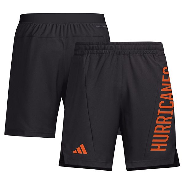 Men's adidas Black Miami Hurricanes Designed for Training AEROREADY Shorts Adidas