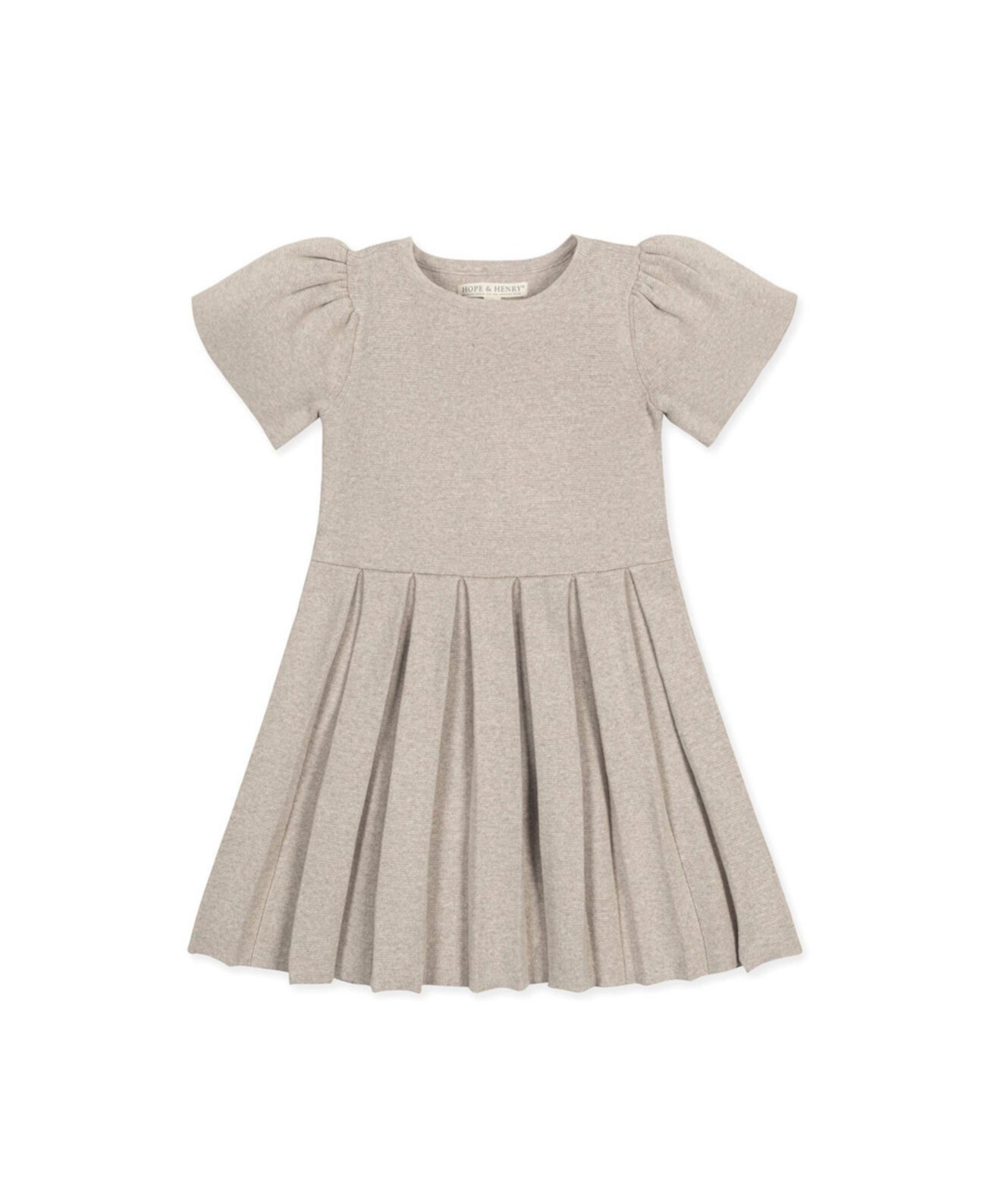 Baby Girls Short Sleeve Pleated Sweater Dress Hope & Henry