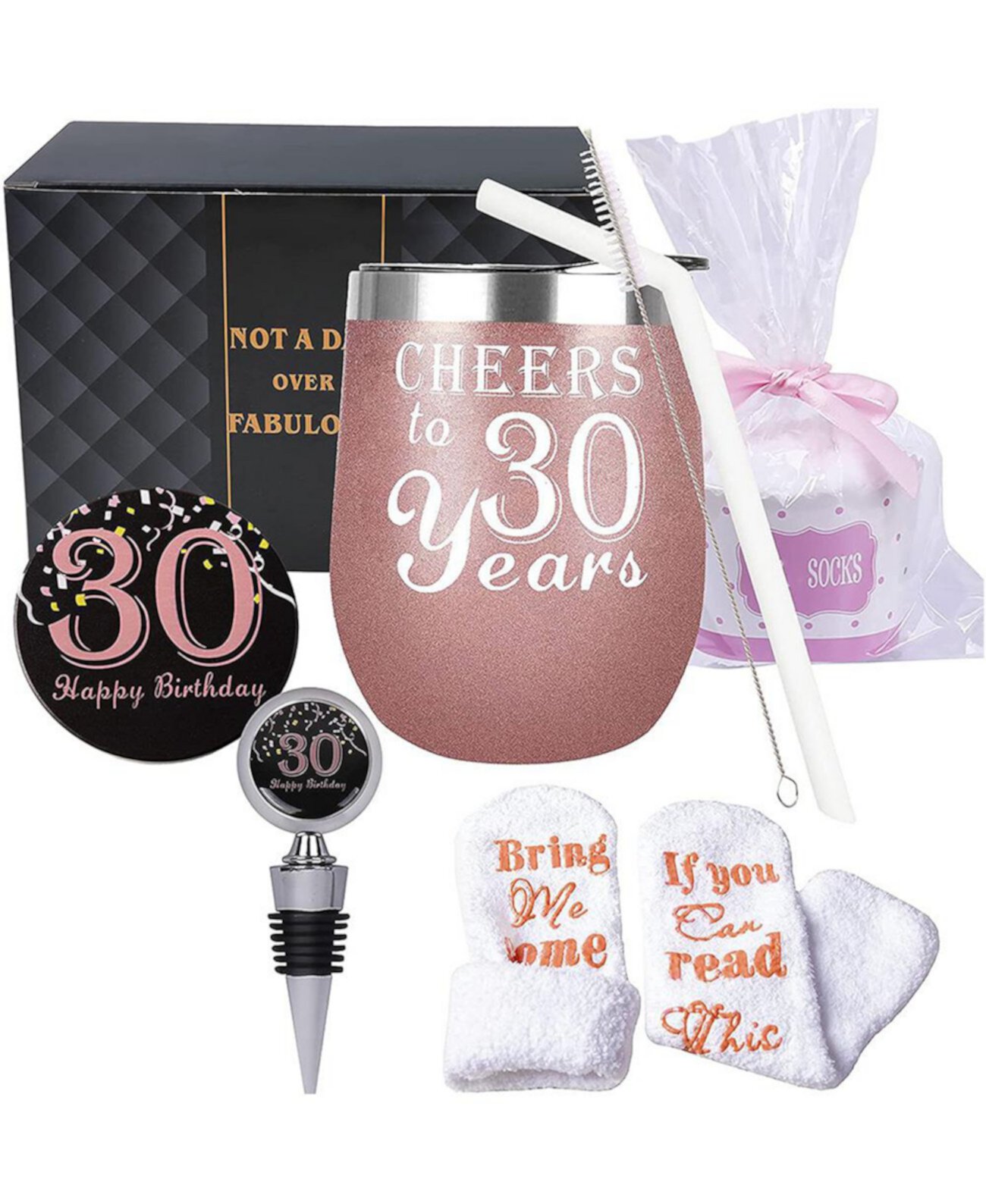 30th Birthday Gifts for Women, 30 Years Old Presents, Dirty 30 Gift Ideas, Celebratory Items for 30 Year Old Woman, Memorable and Unique 30th Birthday Accessories Meant2tobe