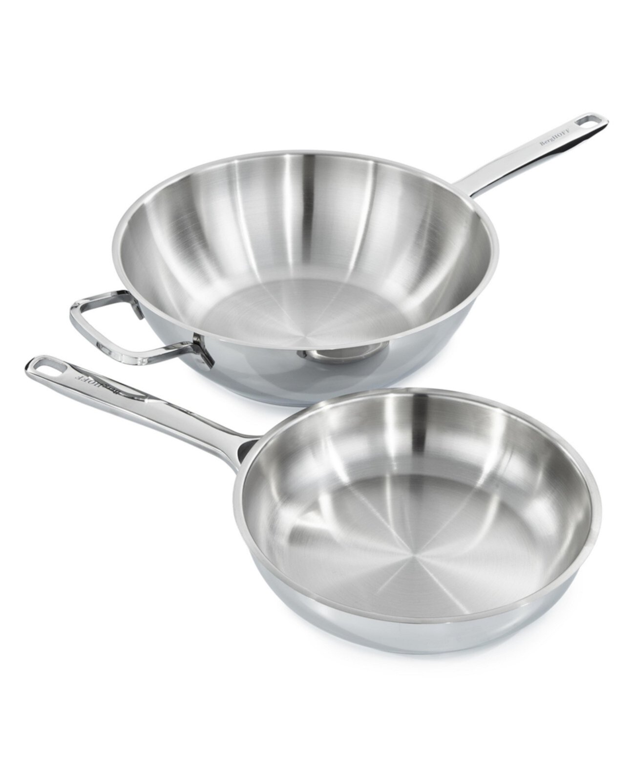 DiNA Helix 2pc Recycled 18/10 Stainless Steel Stir Fry Cookware Set BergHOFF