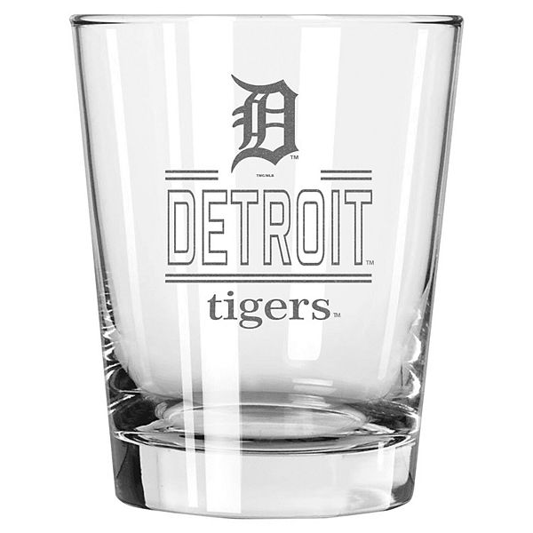 Стеклянный стакан для напитков объемом 15oz с логотипом Detroit Tigers, антипригарный, высота 4.5 см The Memory Company