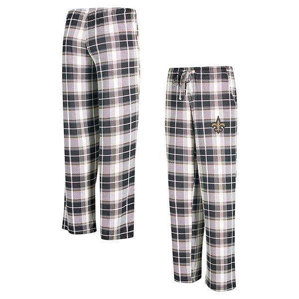 Women's Concepts Sport Black New Orleans Saints Ashford Plaid Knit Pants Unbranded