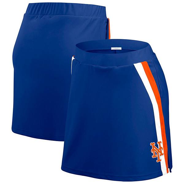 Women's WEAR by Erin Andrews Royal New York Mets Stripes Skort WEAR by Erin Andrews