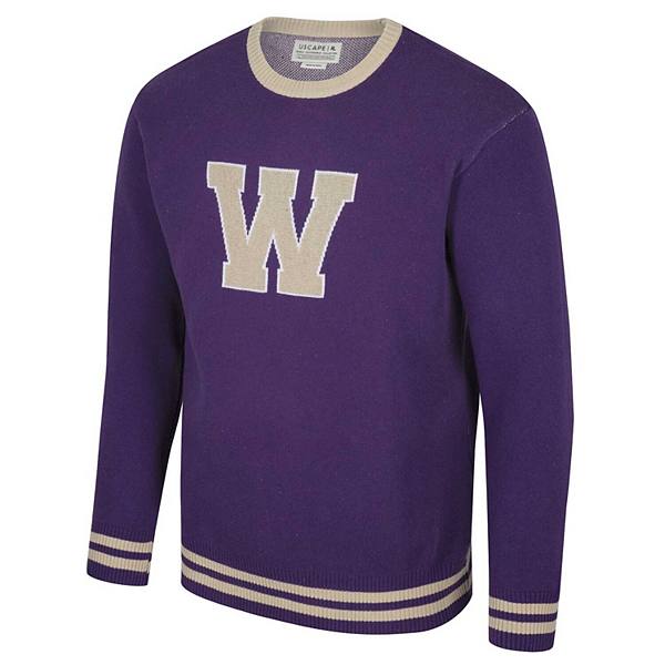 Unisex Uscape Apparel Purple Washington Huskies Renew Knit Vintage Pullover Sweater Uscape Apparel