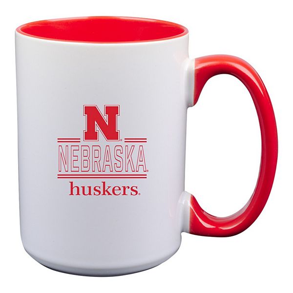 Керамическая кружка Nebraska Huskers, объем 450 мл, безопасна для использования в микроволновой печи и посудомоечной машине, дизайн с двух сторон The Memory Company