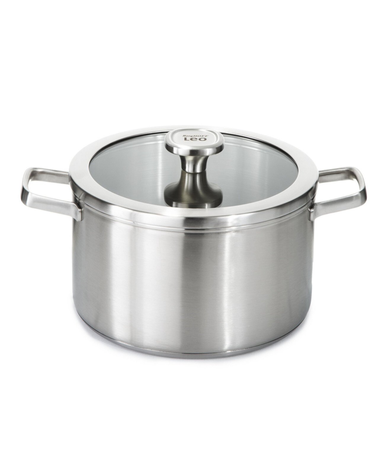 Graphite Recycled 18/10 Stainless Steel Stockpot 10", 6.3qt. With Glass Lid BergHOFF