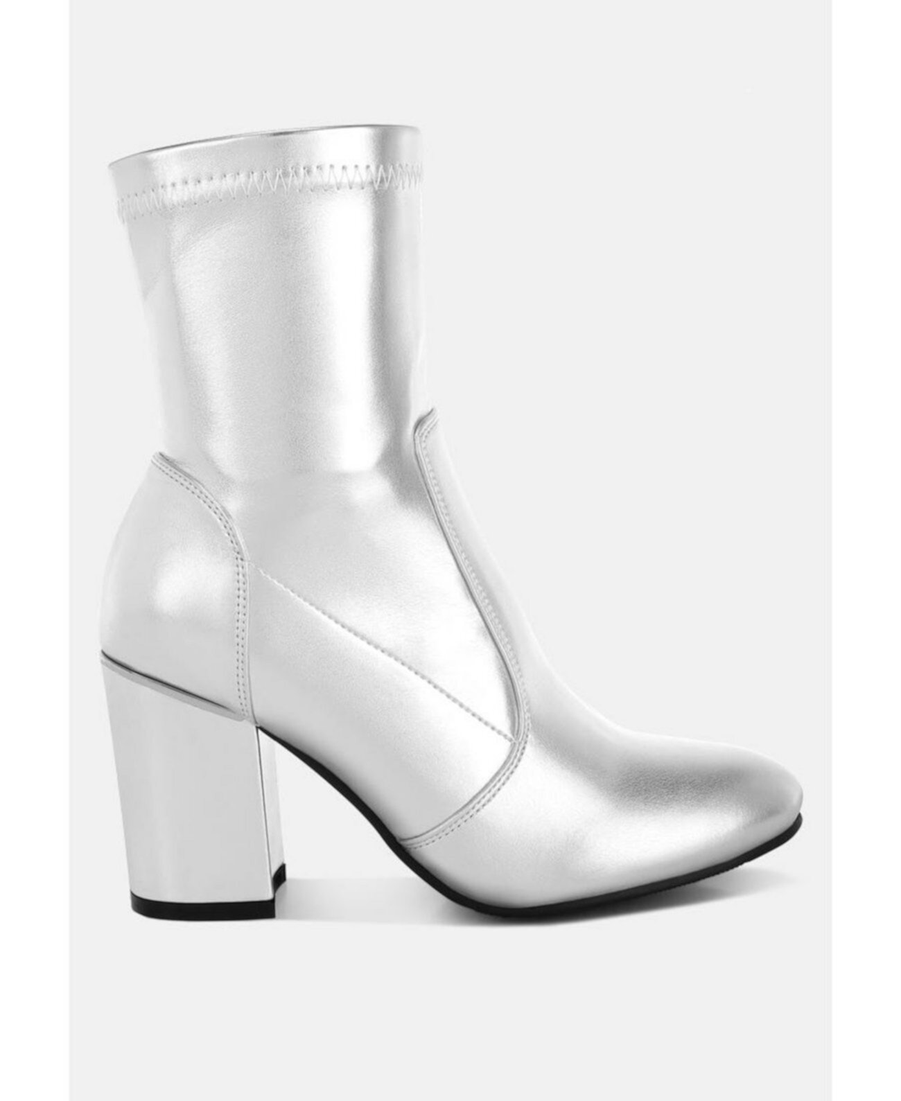 Tirana Metallic Pleather Sock Boots Rag & Co