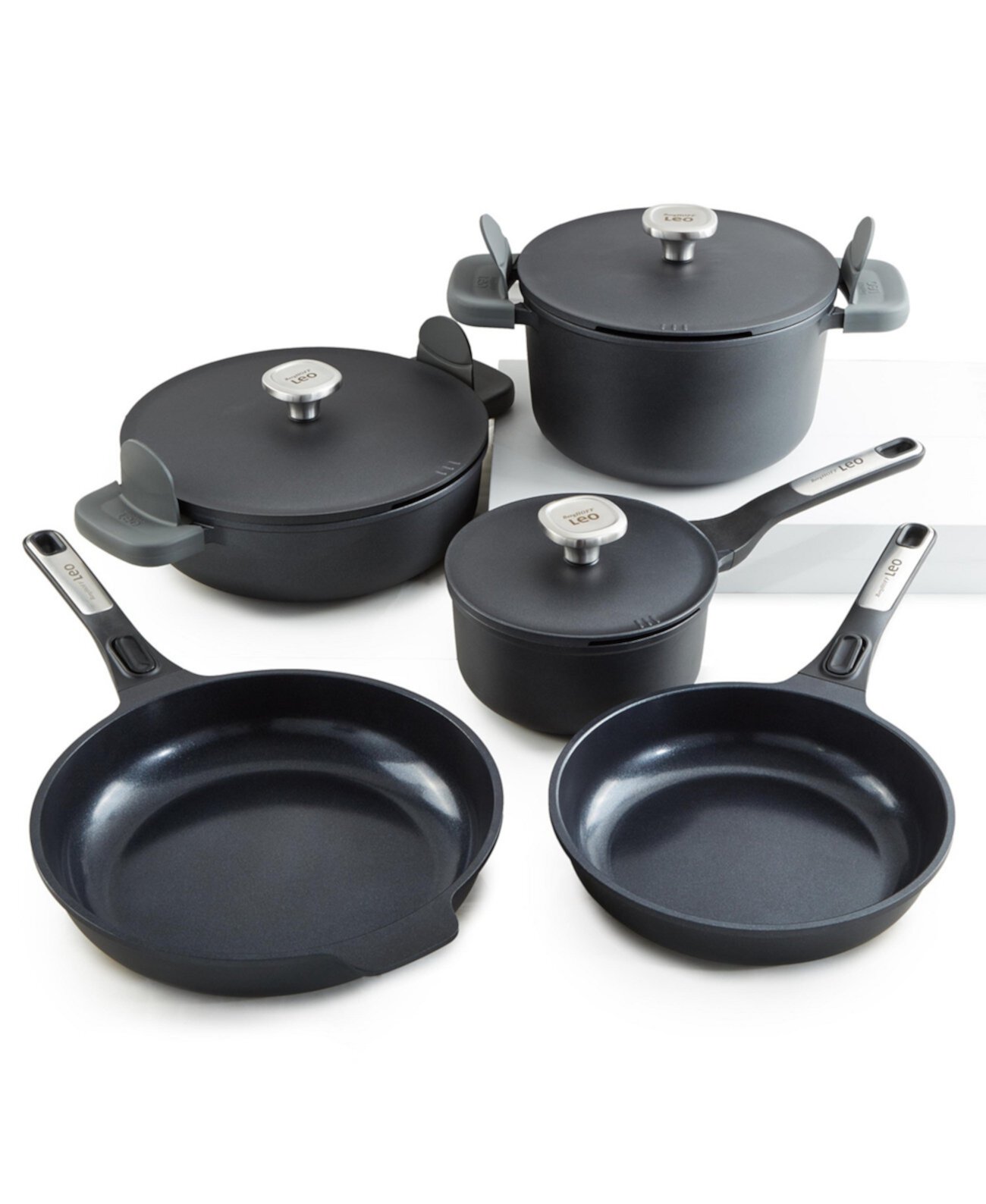 Leo Phantom 8pc Nonstick Ceramic Cookware Set, Recycled BergHOFF